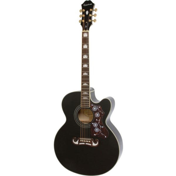 Epiphone EJ-200SCE Black Gold Hardware