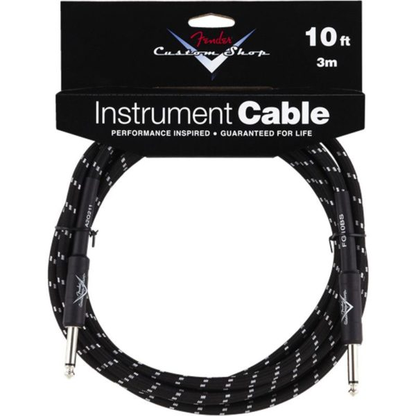 Fender Custom Shop 10' Instrument Cable Black Tweed