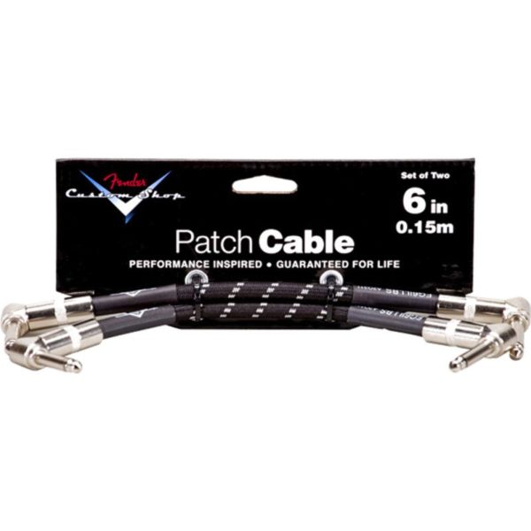 Fender Custom Shop 6' Patch Cable 2 Pack Black Tweed