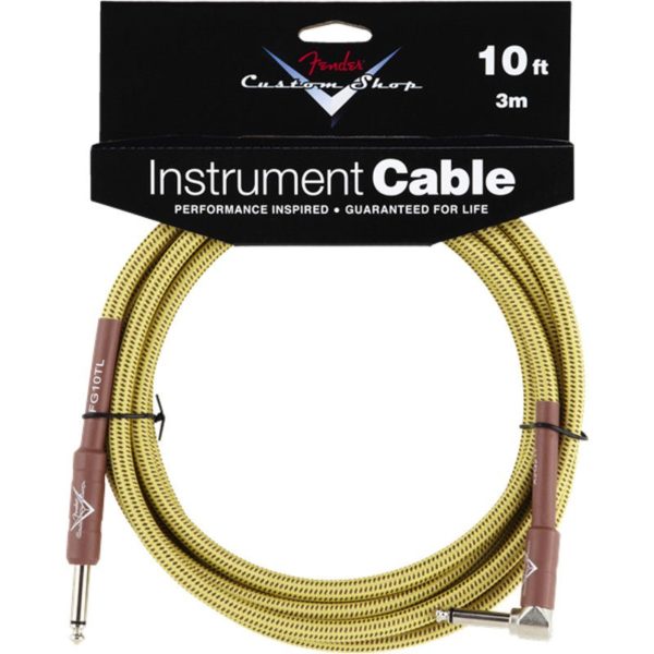 Fender Custom Shop 10' Angle Instrument Cable Tweed
