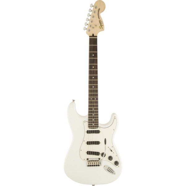Squier Deluxe Strat Hot Rails Olympic White