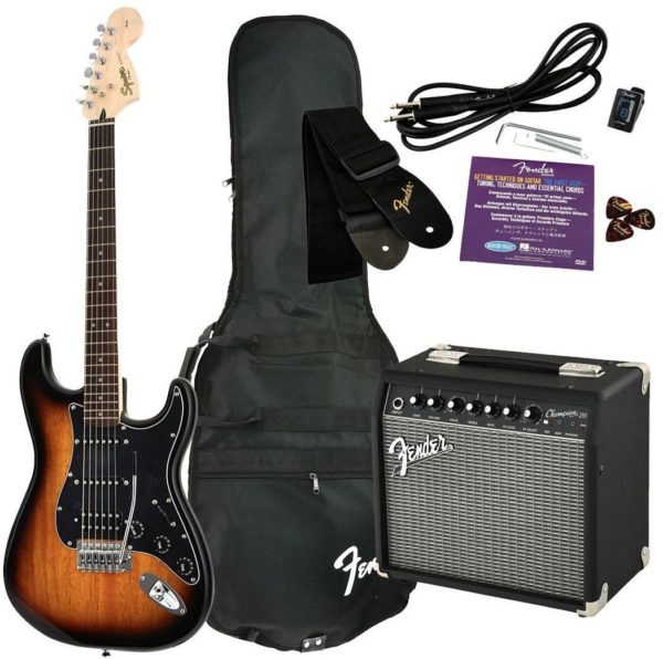 Squier Affinity Series Strat HSS & Champion 20 Brown Sunburst