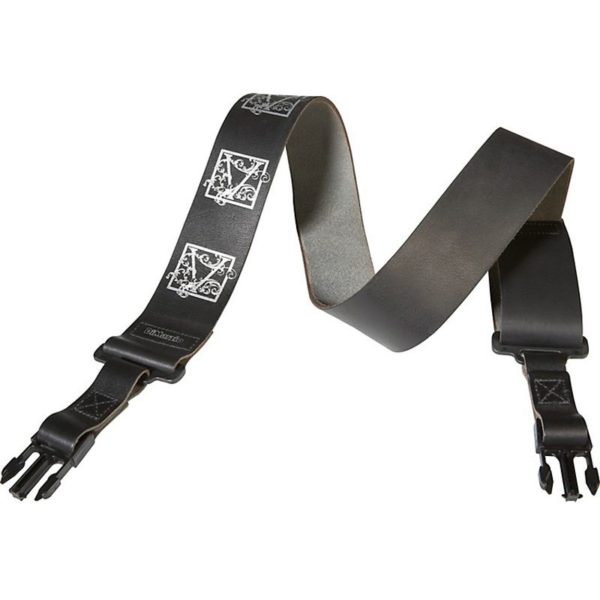 DiMarzio DD2420SV Black Leather Silver Logo