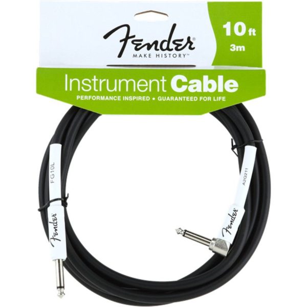 Fender 10' Angle Instrument Cable Black