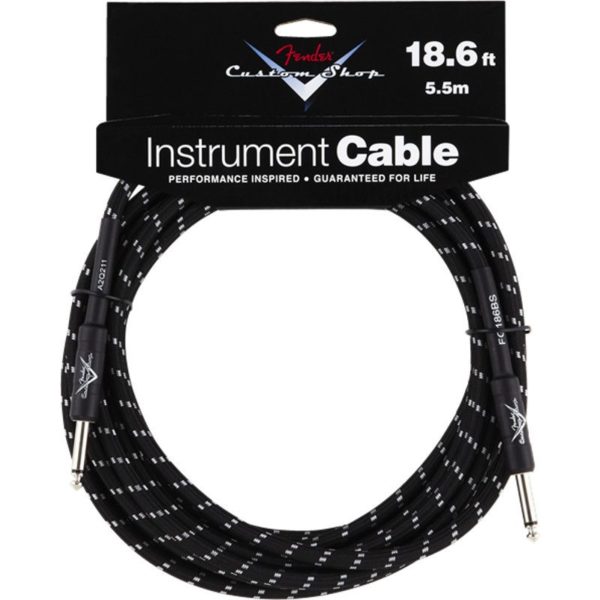 Fender Custom Shop 18.6' Instrument Cable Black Tweed