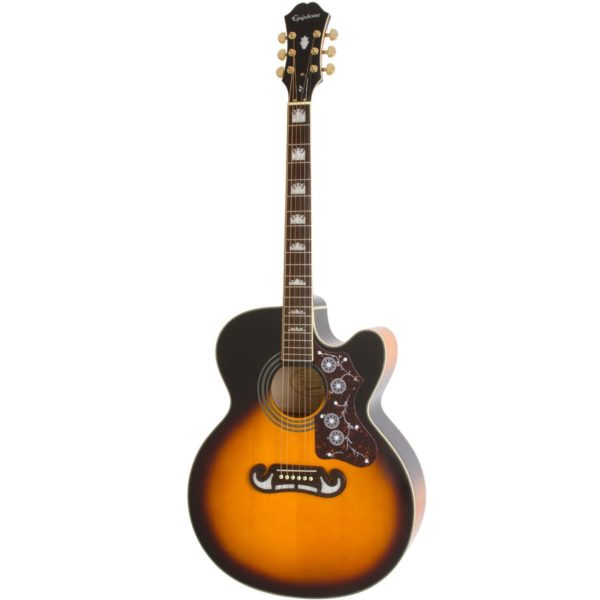 Epiphone EJ-200SCE Vintage Sunburst Gold Hardware
