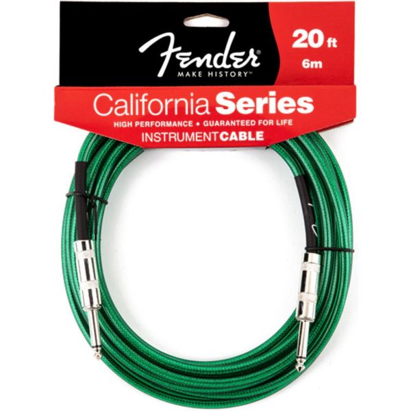 Fender 20' California Instrument Cable Surf Gre