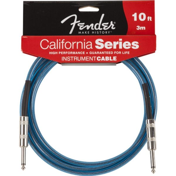Fender 10' California Cable Lake Placid Blue